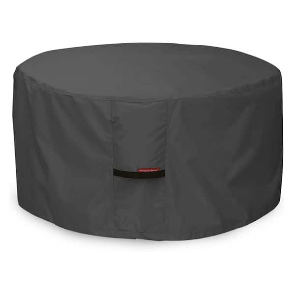 36 in. Porch Shield Fire Pit Cover - Waterproof 600D Heavy-Duty Round Patio Fire Bowl Cover, Black