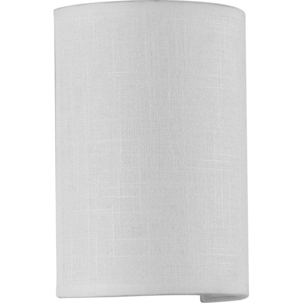 Elegant White LED Wall Sconce with Summer Linen Shade