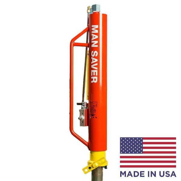 MAN SAVER Orange Steel Air Powered Fence Post Driver, 2 in. Max OD, Pneumatic Fence Tool