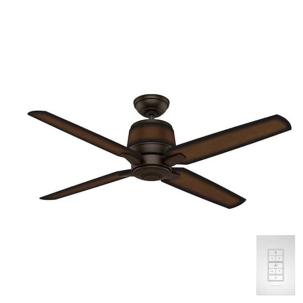 Casablanca Aris 54 in. Indoor/Outdoor Brushed Cocoa Bronze Ceiling Fan For Patios or Bedrooms