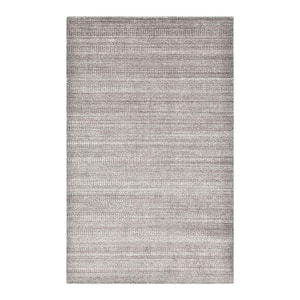 Sanam Contemporary Solid Brown 8 ft. x 10 ft. Hand Loomed Area Rug