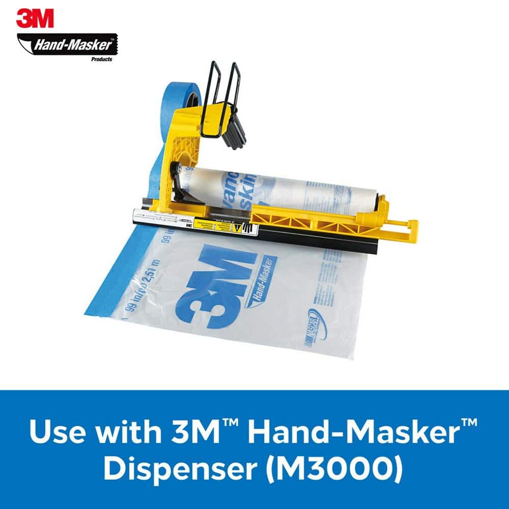 3M Clear 4 ft x 180 ft Pre-Folded Masking Film