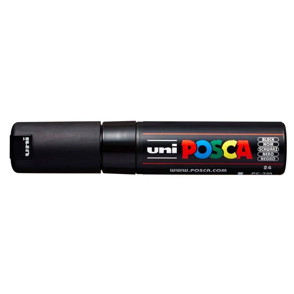 Posca Marker PC-7M Geel – Brede Ronde Punt 5,5 Mm, Watergedragen En Dekkend, Geschikt Voor Vrijwel Alle Materialen