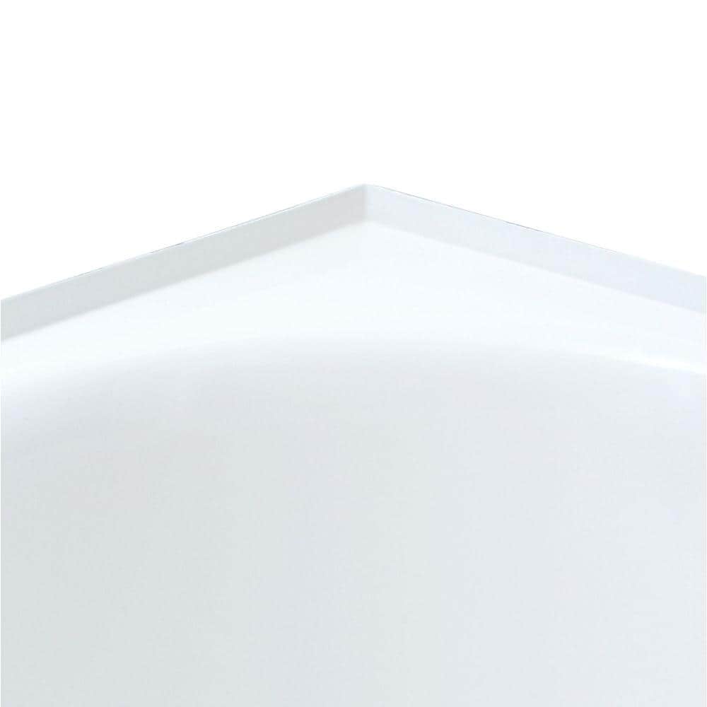 White 61'' Cast Iron Alcove Soaking Bathtub