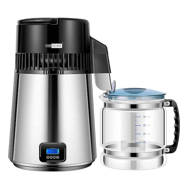 VIVOHOME 16-Cup Brushed 304 Stainless Steel Water Distiller Machine with LCD Screen
