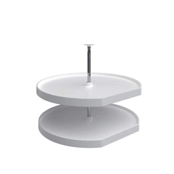 Rev-A-Shelf Polymer D-Shaped 2-Shelf Lazy Susan for Corner Base Cabinets