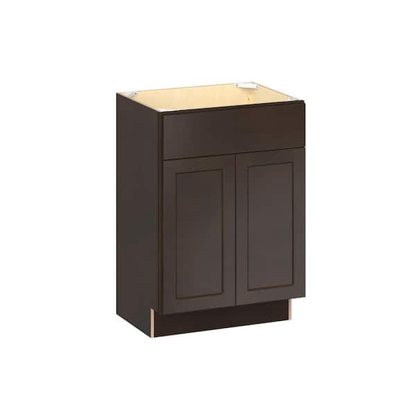 Emerson Cocoa Vanity Sink Base Ready to Assemble Kitchen Cabinet (24 in. W x 34.5 in. H x 18 in. D)