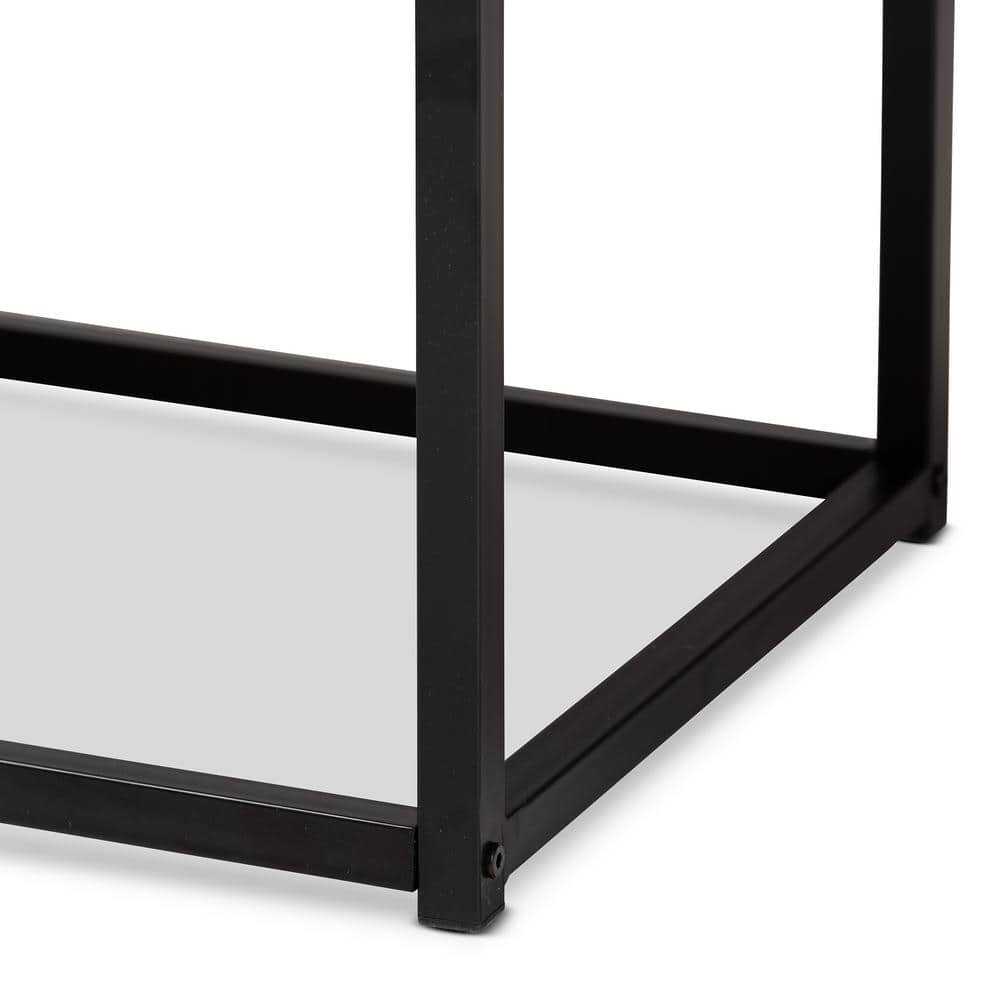 Bardot Walnut Brown and Black Metal Modern Industrial Bench