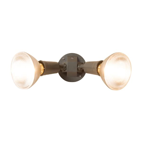 HALO PWT 300-Watt 60-Degree Bronze Outdoor Integrated LED Flood Light with Dusk to Dawn