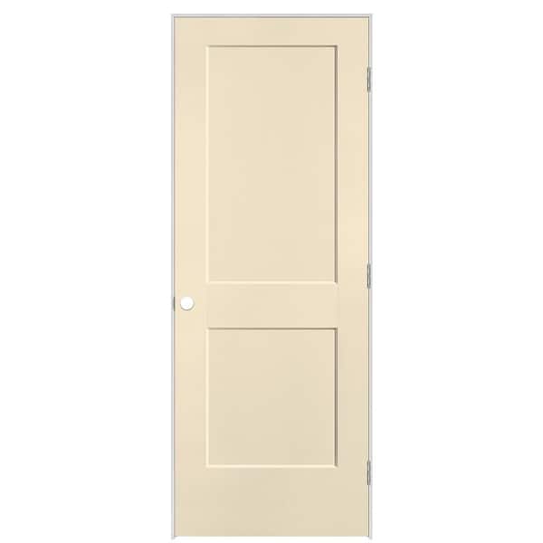 Masonite 30 in. x 80 in. 2-Panel Logan Left-Hand Solid Core Golden Haystack Molded Composite Single Prehung Interior Door