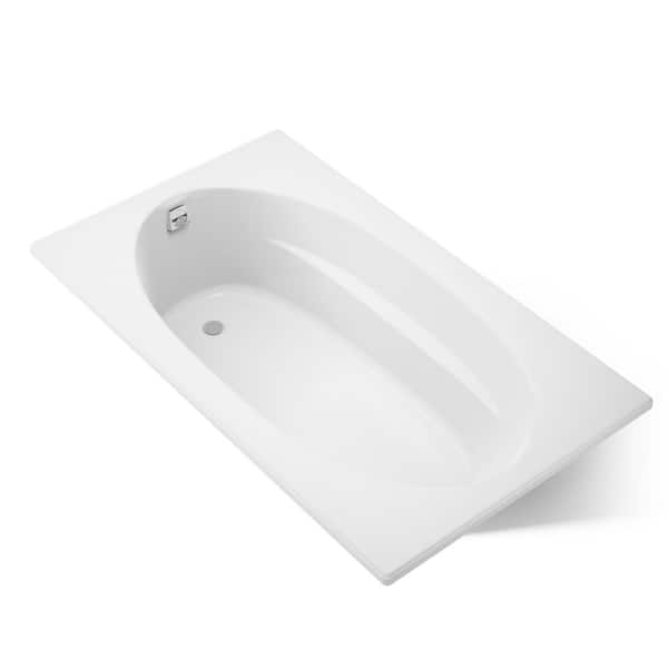 KOHLER Windward 72 in. x 42 in. Rectangular Soaking Bathtub with Reversible Drain in White
