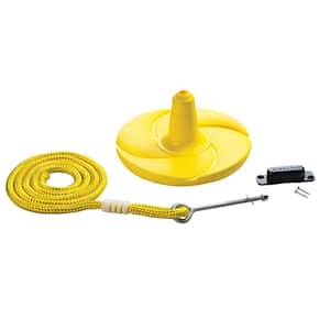 Playset Disc Swing with Rope, Yellow