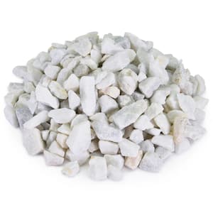 25 Cu. Ft. of Small 3/4 in. White Ice Bulk Landscape Rock and Pebble for Gardening, Landscaping and Walkways
