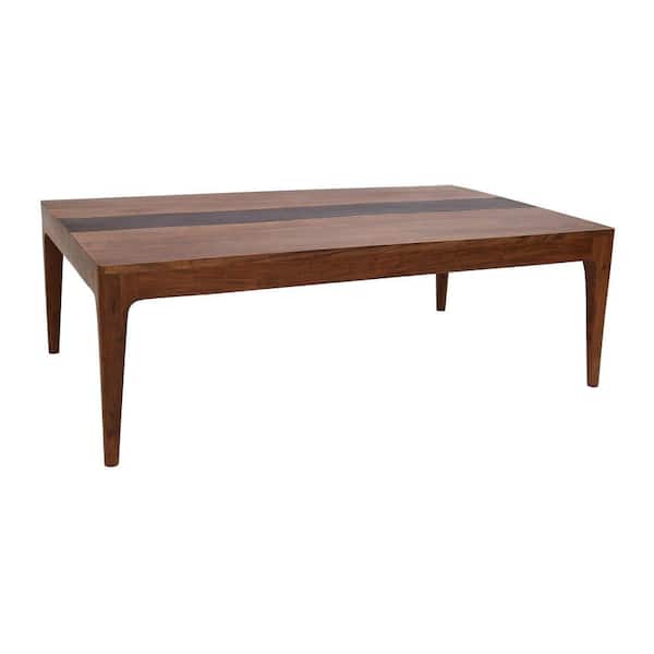 Benjara 35 in.Brown Wood 4 Legs Dining Table (Seat of 6)