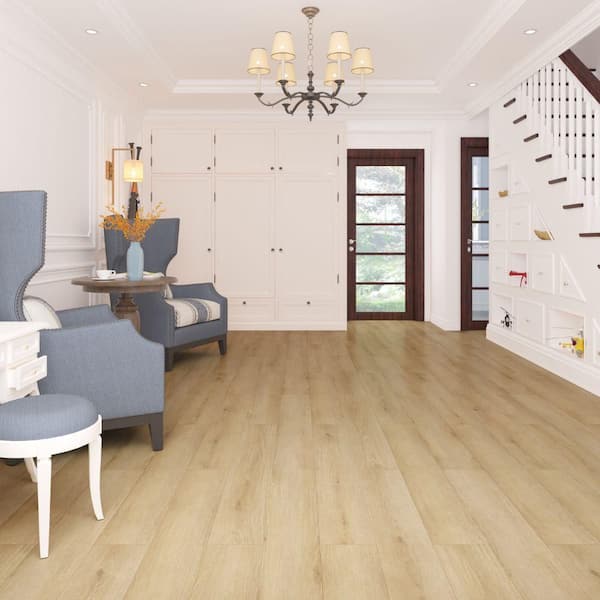 Hydrostop Pacific Shores 20 MIL x 7.1 in. W x 48 in. L Waterproof Click Vinyl Plank Flooring (23.64 sq. ft./Case)