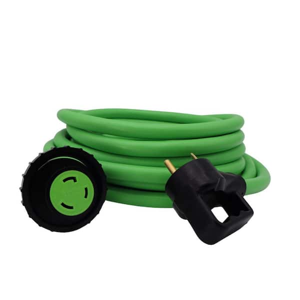 30ft 10/3 STW 30-Amp TT-30P/L5-30R RV Power Extension Cord with Straight Twist Lock Handle