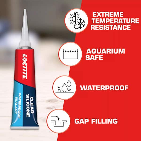 Silicone Waterproof Multipurpose Adhesive Sealant 2.7 oz. Clear Tube (each)
