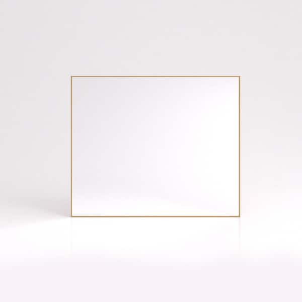 tydex Vibe 36 in. W x 30 in. H Rectangular Framed Wall Bathroom Vanity Mirror in Brushed Gold