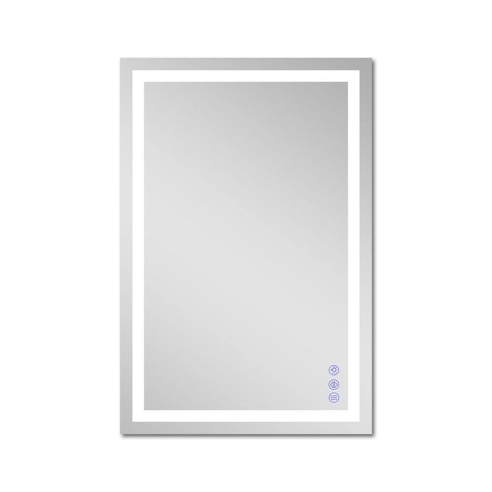 32 in. W x 48 in. H LED Light Rectangular Modern Frameless Wall Bathroom Mirror White price history on PriceWatchPro