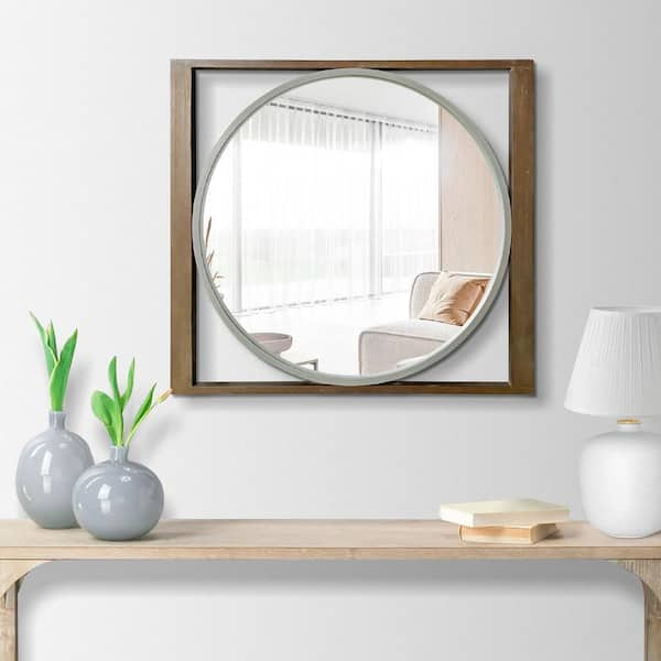 22 in. W x 30 in. H Rectangular Metal Framed Wall Mount Modern Decor  Bathroom Vanity Mirror 2023-3-3-9 - The Home Depot