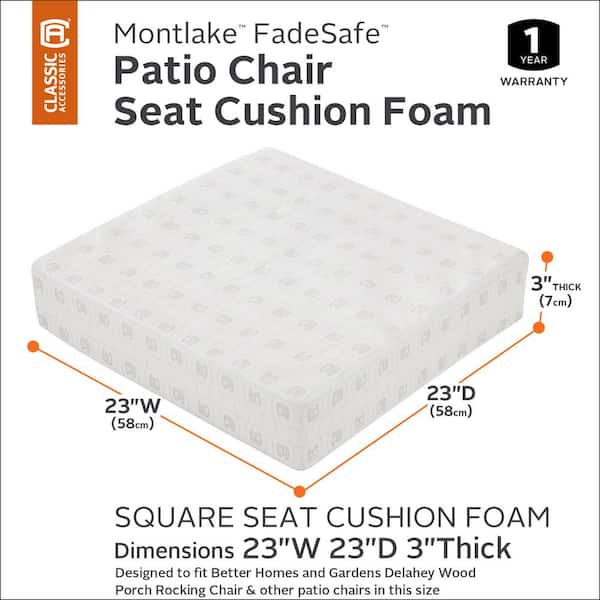 Square Outdoor Seat Foam Cushion Insert, Outdoor Furniture Foam Padding