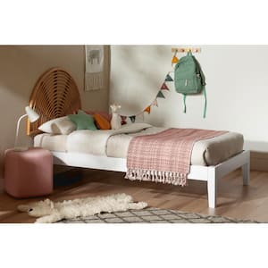 Bloom White and Natural 41.5 in. Bed