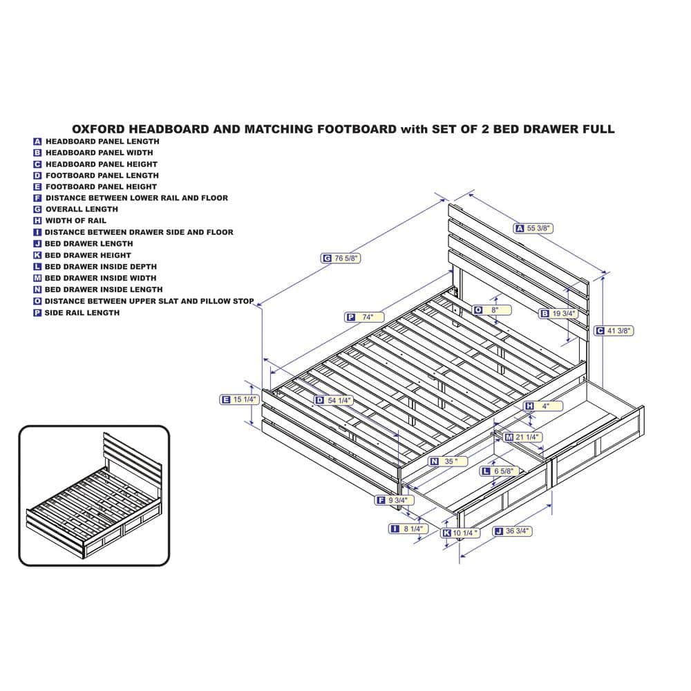 Espresso Full Wood Storage Bed with Headboard and Drawers