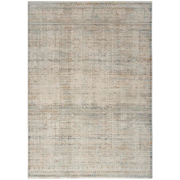 Nourison Nyle Ivory Multicolor 5 ft. x 8 ft. All-Over Design Transitional Area Rug