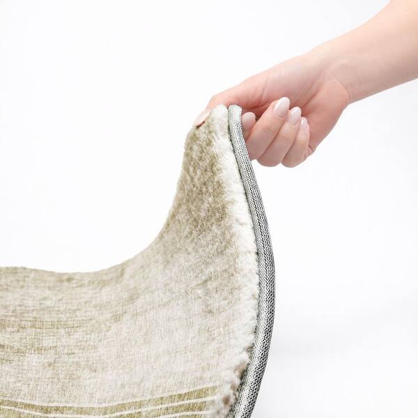 Dream Shag Premium Machine Washable Abstract ADS676 Taupe 5 ft. x 7 ft. 6 in. Area Rug