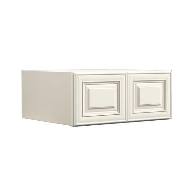 Hausvita 30-in W x 24-in D x 12-in H in Cameo White Plywood Ready to Assemble Kitchen Wall Cabinets with 2 Doors