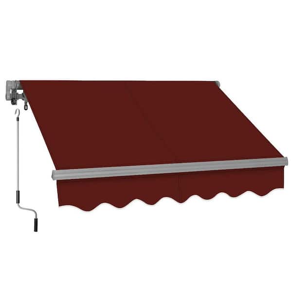12 ft. SG Series Manual Retractable Patio Awning (10 ft. Projection) in Burgundy