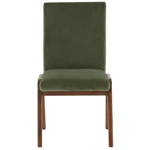 Forrest Olive Green/Dark Wood 19.1 in. Wood Dining Chair (Set of 2)