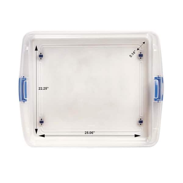 50L/52.8Qt Waterproof Clear Latch Tote IP-67