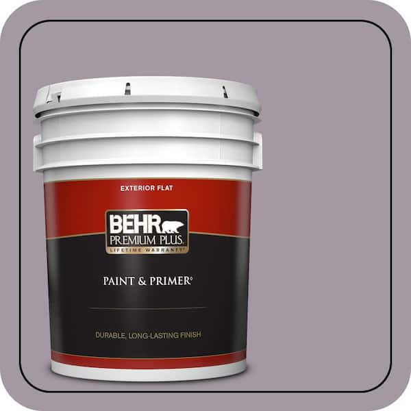 BEHR PREMIUM PLUS 5 gal. #N570-3 Art Nouveau Glass Flat Exterior Paint & Primer
