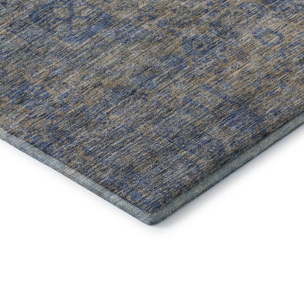 Mayfield Premium Machine Washable Indoor/Outdoor Geometric AMF637 Khaki 1 ft. 8 in. x 2 ft. 6 in. Area Rug
