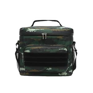 15.85 qt. Waterproof Rainforest Camouflage Insulated Lunch Bag Cooler Box for Tracel  Camping and Beach
