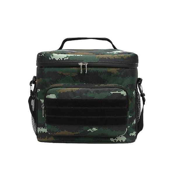 ITOPFOX 15.85 qt. Waterproof Rainforest Camouflage Insulated Lunch Bag Cooler Box for Tracel  Camping and Beach