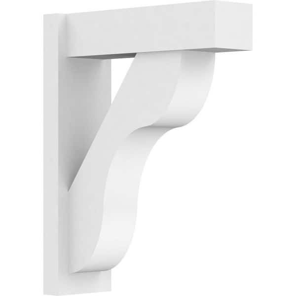 Ekena Millwork Carmel 7 in. W x 26 in. H x 20 in. D Signature Urethane Polyurethane Outlooker with Block Ends