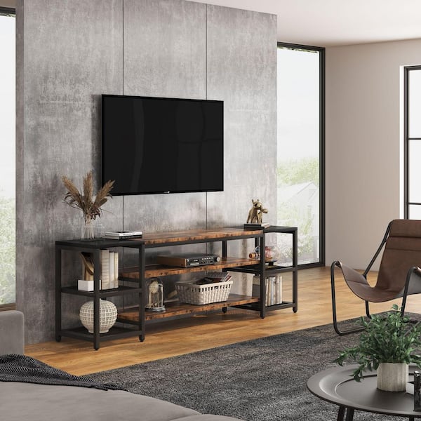 TRIBESIGNS WAY TO ORIGIN Tabor 78.8 in. Rustic Brown Wood