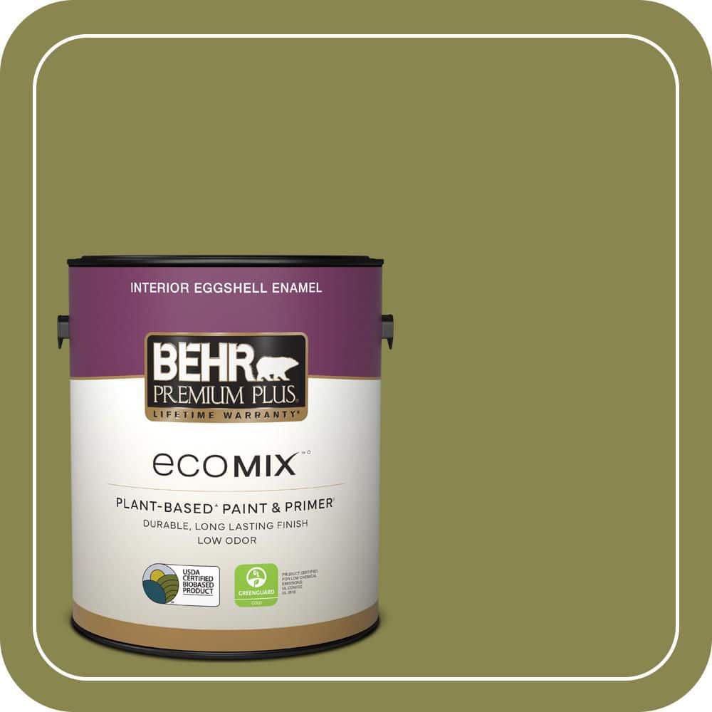 1 gal. #T15-18 Snap Pea Green Eggshell Enamel EcoMix Plant-Based Interior Paint & Primer price history on PriceWatchPro
