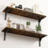 31.5 in. Large Floating Shelves Wood for Wall, Set of 2-Wider Floating ...