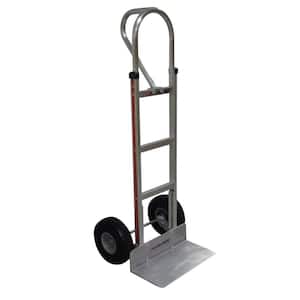 500 lb. Capacity Aluminum Hand Truck with Vertical Loop Handle, Extruded Nose Plate and Microcellular Foam Wheels