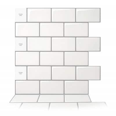 12x12 Peel and Stick Backsplash Tile for Kitchen White Subway Tile(10-Pack)  - On Sale - Bed Bath & Beyond - 31500800