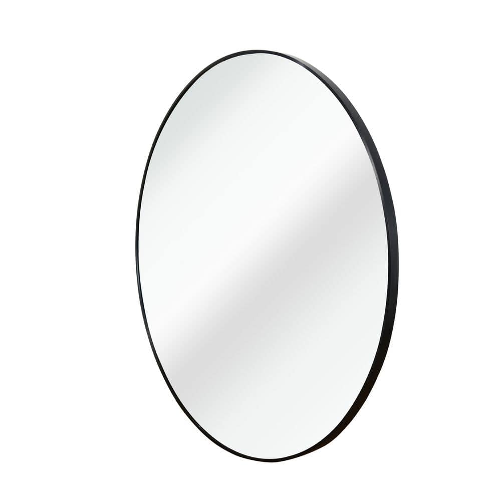 Black 36 in. W x 36 in. H Classic Round Metal Framed Mirror price history on PriceWatchPro