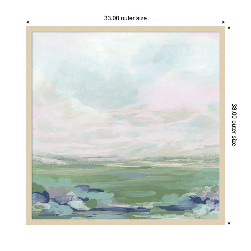 Lavender Scape I Svelte Natural Framed Graphic Art Print