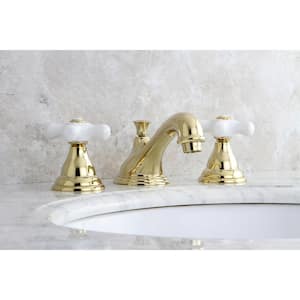 Royale 8 in. Widespread 2-Handle Bathroom Faucet in Polished Brass