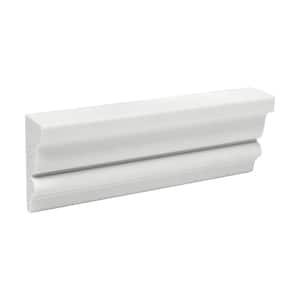 2-1/4 in. x 1-1/8 in. x 6 in. Long Recycled Polystyrene Solid Crown Moulding Sample