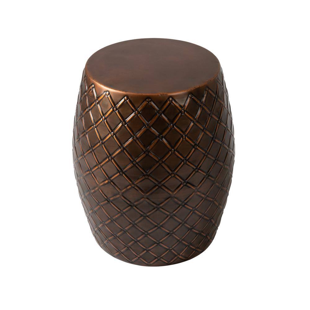 Braga Copper Finish Steel Stool Table Planter