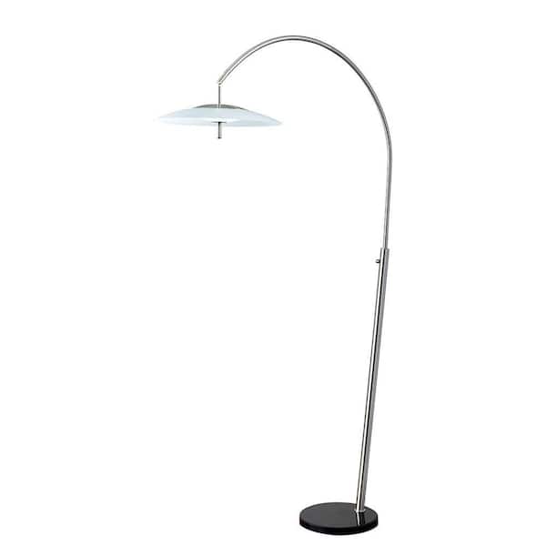 Adesso Stellar 82 in. Silver LED Arc Lamp