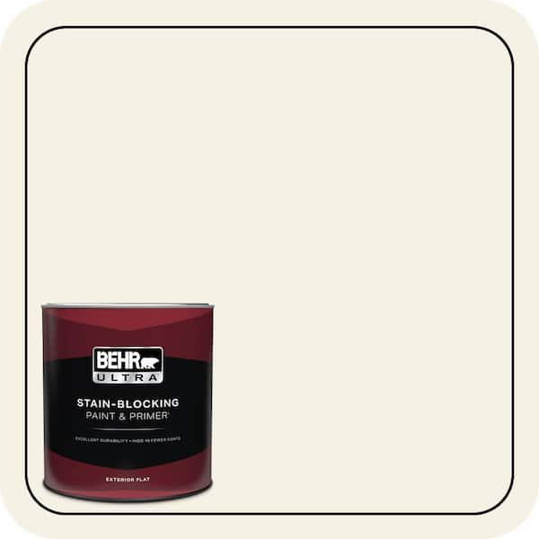 BEHR ULTRA 1 qt. #BWC-0One Simply White Flat Exterior Paint & Primer